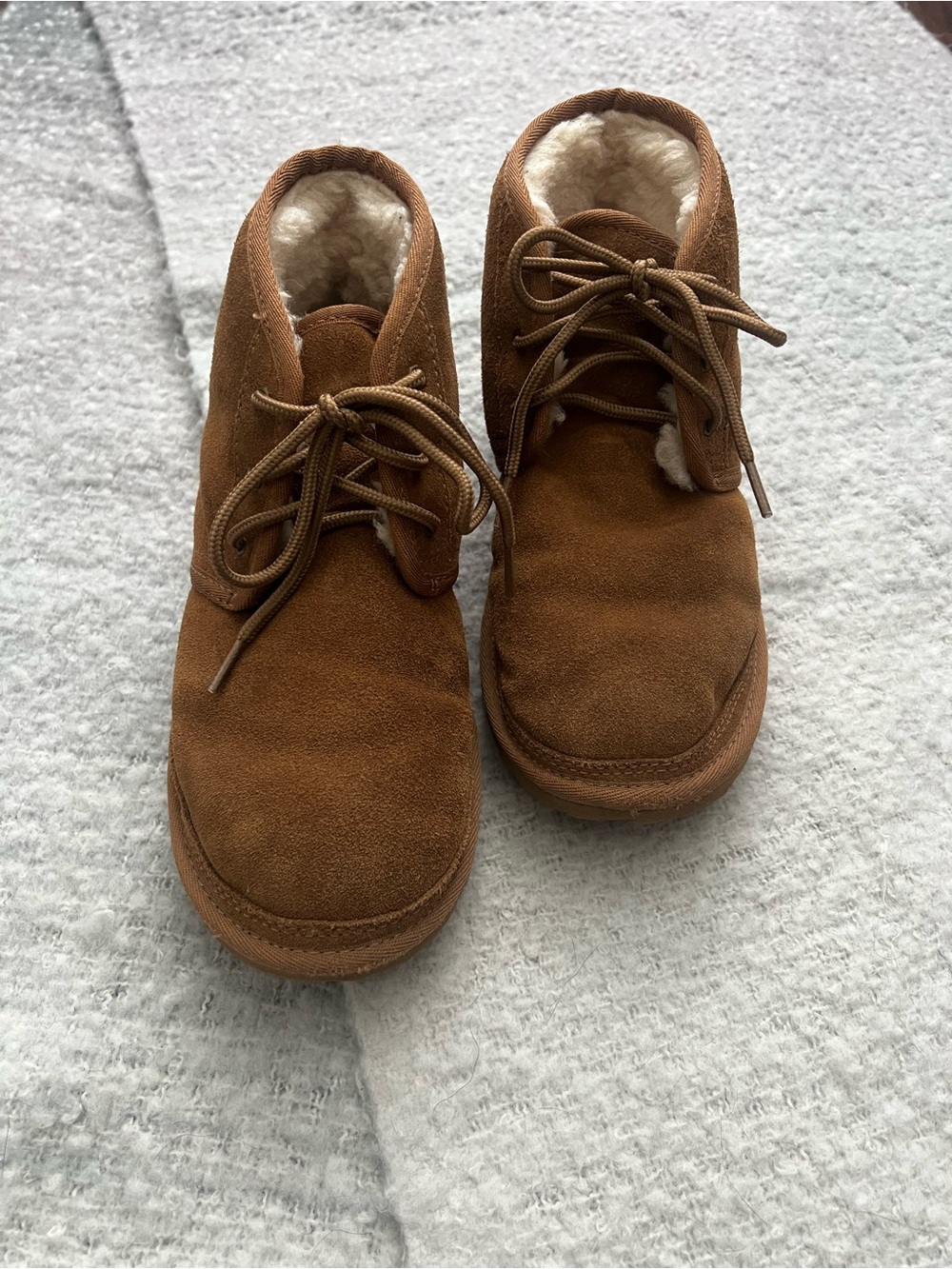 UGG Chestnut Suede Shearling-Lined Boots
